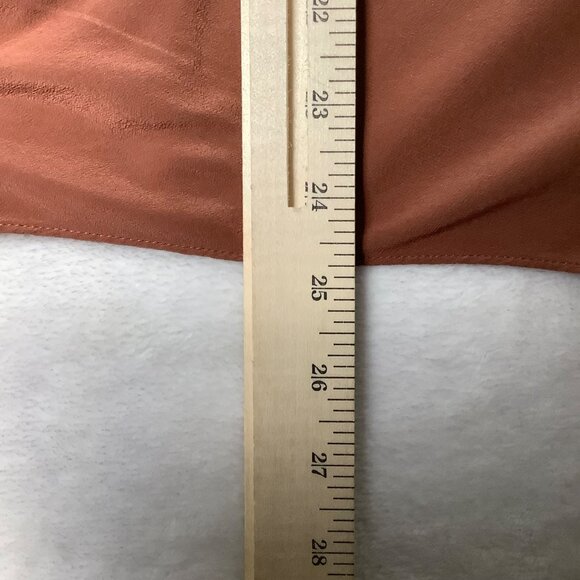 Trouvé Women's Asymmetrical 100% Silk Tank Top Blouse Women Sz Small Rust Brown - Picture 6 of 9